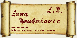 Luna Mankulović vizit kartica